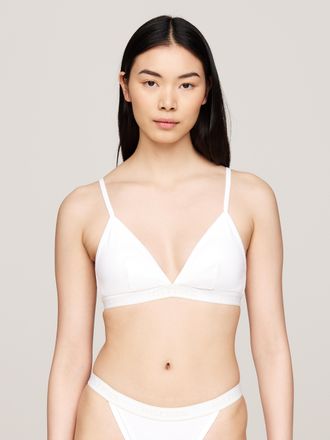 Tommy Hilfiger Bralette-BH RP TRIANGLE (EXT. SIZES), Damen, Gr. XL (42/44), N-Gr, weiss (wei&szlig;), Jersey, Obermaterial: 57% Baumwolle, 38% Polyester, 5% Elasthan, TOMM