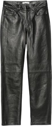 Blaz&eacute; Milano Leren Broek - Dames - Leren Broeken - Zwart - S - Leer - Broeken
