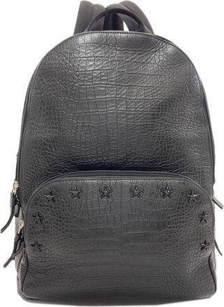 Jimmy Choo London Black Leather Backpack (Pre-Owned)