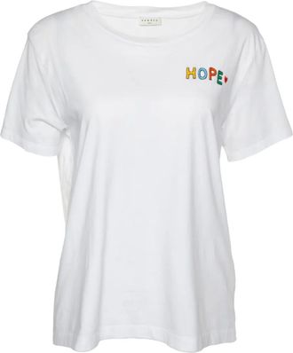 Sandro pre-owned letter-embroidered T-shirt - White