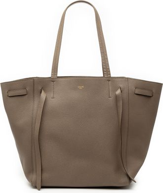 Celine Brown Small Leather Phantom Cabas Tote