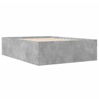 vidaXL Bed Frame without Mattress Concrete Grey 120x200 cm Vidaxl