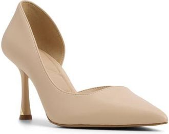 Aldo Livianna Half dOrsay Pointed Toe Pump in Medium Beige at Nordstrom, Size 8.5