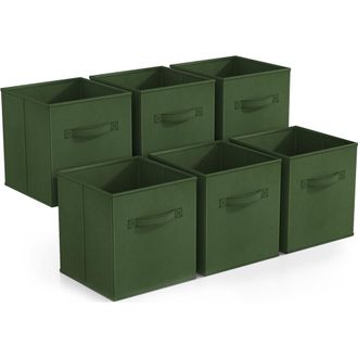 Sorbus 6-Pack Collapsible Storage Cubes in Dark Green at Nordstrom Rack