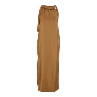 Loulou Studio Maxi Dresses, female, Brown, Size: S Susan Twisted Collar Dress