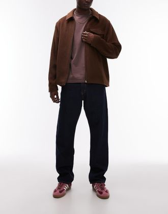 Arket Ocean loose straight leg jeans in dark washed blue