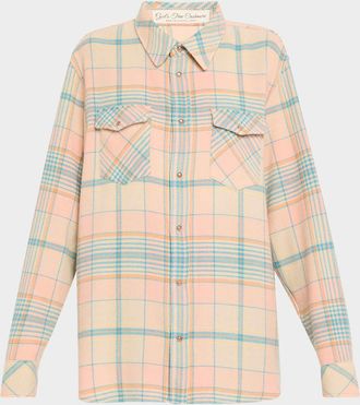 God's True Cashmere Lover Tartan Cashmere Shirt
