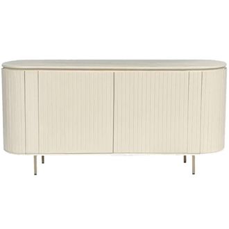 Moloo Buffet de 2 puertas en madera maciza marfil