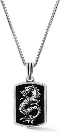 Yield of Men Dragon Tag Pendant Necklace in Silver at Nordstrom Rack
