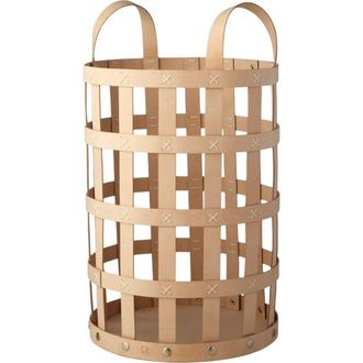 Be Home Pali Recycled Leather Everything Basket in Natural at Nordstrom