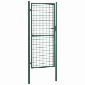 Berkfield Home Fence Gate Steel 100x200 cm Green
