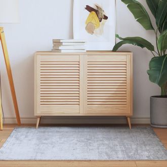vidaXL Vidaxl - Puertas De Armario De Lamas 2 Uds Madera De Pino 61,5x49,4 Cm