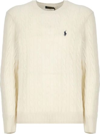Polo Ralph Lauren cable-knit logo-detail sweater - Neutrals
