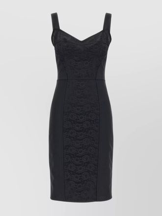 Dolce & Gabbana lace detailed corsetry midi dress