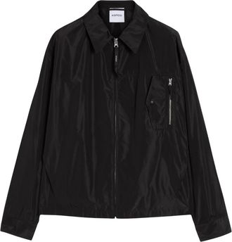 Aspesi Nylon Jas Koa Stijl - Heren - Zomerjassen - Zwart - M - Nylon - Jassen