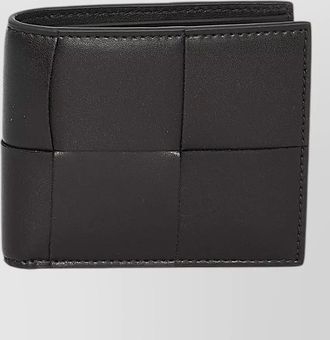 Bottega Veneta cassette bi fold wallet intrecciato leather
