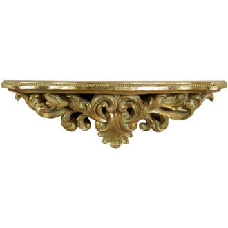 Biscottini International Biscottini - Estanter&iacute;a De Madera Con Acabado Pan De Oro Envejecido Made In Italy L45xf12,5xh14 Cm