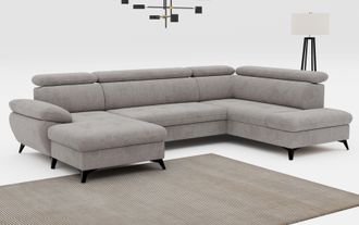 Cotta Wohnlandschaft »Hudson U-Form« mit Kopfteilverstellung, wahlweise mit Bettfunktion & Bettkasten