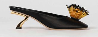 Ferragamo Mules in raso con applicazione gioiello