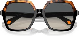 Giorgio Armani 0ar8193u Oversized Square Sunglasses with Tortoiseshell and Gradient Lenses