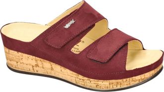 Vital Schoenen, Dames, Rood, 38 EU, Leer, Lara Nubuck Clog