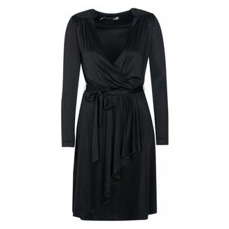 Love Moschino Korte wikkeljurk - Dames - Jurken - Zwart - Maat: 3XS