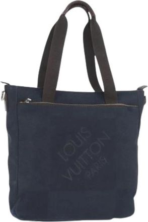 Louis Vuitton Pre-owned Damier Geant Tote Bag - Dames - Vintage Shopper - Blauw - ONE Size - Leer - Vintage