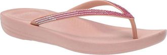 FitFlop FitFlop Iqushion DG5-137 Flip Flop Sandals Womens Beige Ombre Sparkle Slippers