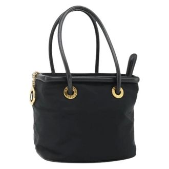 Celine Pre-owned Mini Bags, female, Black, Size: ONE SIZE Pre-owned Vintage Nylon Mini Hand Bag