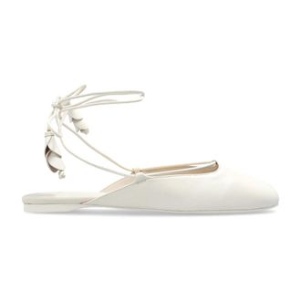 Kate Spade New York Mules, female, Beige, Size: 10 1/2 US Eloise Ankle Wrap Mule Flat