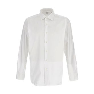 Bagutta Formal Shirts, male, White, XL, Poplin Shirt