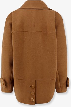 Chlo&eacute; Womens Coat Short Wool Brown