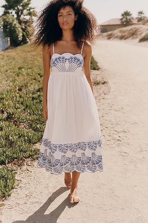English Factory Embroidered Midi Dress