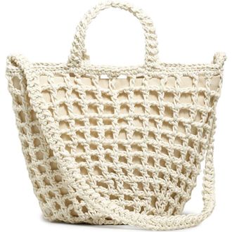 Madewell The Crocheted Shoulder Bag in Antique Cream at Nordstrom