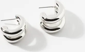 JENNY BIRD Womens Florence double Hoop Earrings