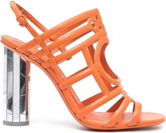 Ferragamo 105Mm Mirrored-Heel Sandals