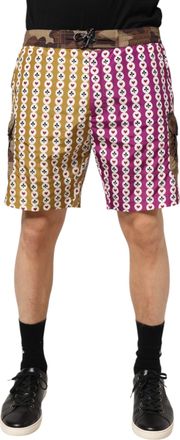 Dolce & Gabbana Multicolor Playing Card Camouflage Shorts Mens Swimwear