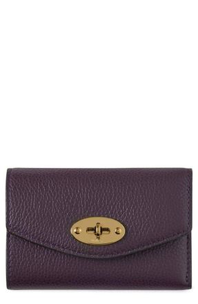 Mulberry Darley Folded Leather Wallet in Deep Aubergine at Nordstrom