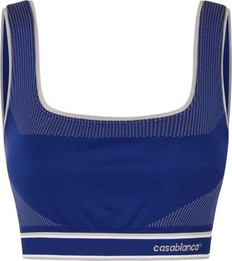 Casablanca Seamless Bralette - Dames - Sport BHs - Blauw - S/M - Tweed - Fitness
