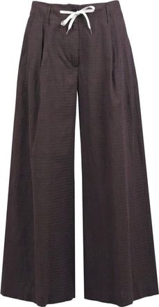 Jucca Wide Trousers, female, Brown, Size: S Wide Trousers