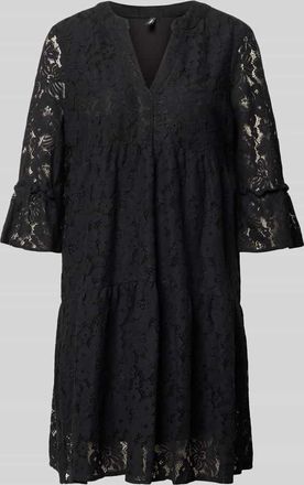 Vero Moda Loose Fit Spitzenkleid aus Baumwoll-Mix Modell HONEY in Black, Gr&ouml;&szlig;e XS