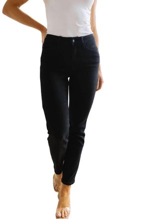 Judy Blue Mid Rise Classic Slim Jeans In Black