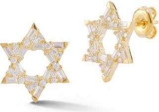 Glaze Jewelry Star of David Cubic Zirconia Stud Earrings in Gold at Nordstrom Rack