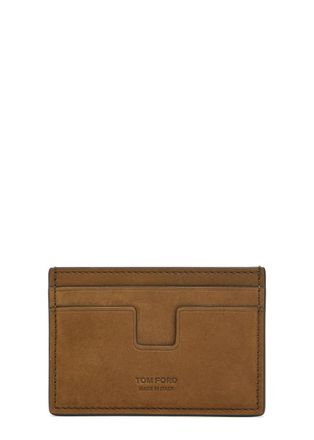 Tom Ford Nubuck Card Holder - Brown - One Size