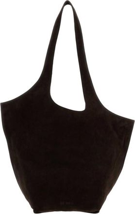 The Attico Dark Brown Suede Large Le Scoop Shopping Bag Darkbrown Exterior: Borse A Mano