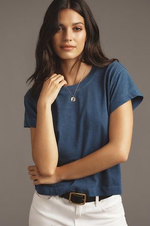 Pilcro The Billy Regenerative Cotton Short-Sleeve Crew-Neck Tee by Pilcro