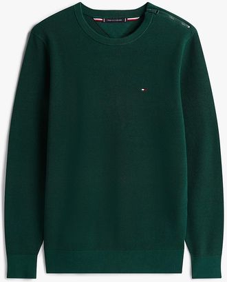 Tommy Hilfiger Mens Classic Crewneck Sweater - Green - L