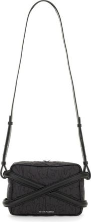 Alexander McQueen Mens Camera Bag Harness Black Polyester Shoulder