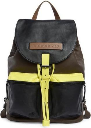 Longchamp Medium 3D Colorblock Leather Backpack in Terra at Nordstrom Rack