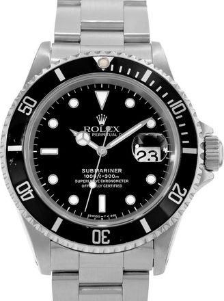 Rolex Pre-owned Rolex Submariner Date Automatic Chronometer Black Dial Mens Watch 16610 BKSO